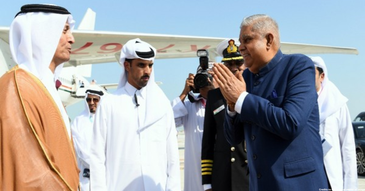 VP Jagdeep Dhankhar in Qatar to represent India at inauguration of FIFA World Cup
